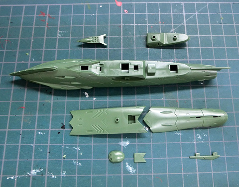 1/1000 ガミラス艦セット2　サンプル製作レビュー　プラモデル　宇宙戦艦ヤマト2199　バンダイ　タギミ