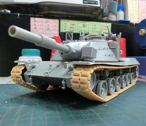 1/35 アメリカ/西ドイツ MBT-70(Kpz.70)試作戦車　プラモデル　サンプル製作レビュー　タギミ